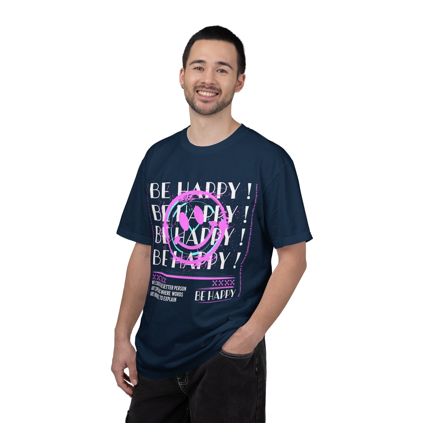 Be Happy, Unisex Garment-Dyed T-shirt