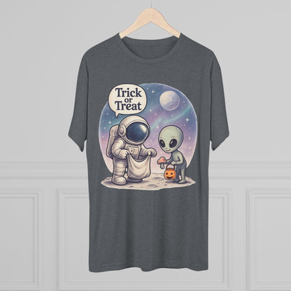 Space Trick or Treat Crew Tee, Halloween T-Shirt, Space Theme Shirt, Unisex Graphic Tee, Fun Costume Tee, Gift for Space Lovers