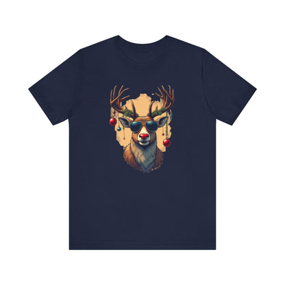 Rudolph the Party Animal, Unisex Jersey Short Sleeve Tee