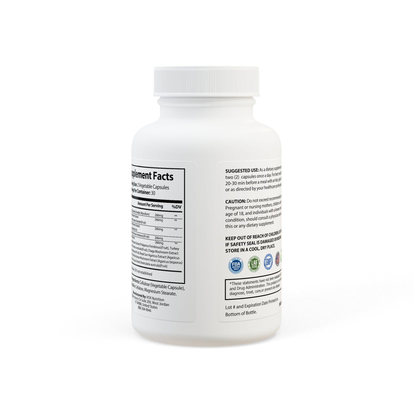 Mushroom Blend Supplement — Fungi Immune Defence Capsules (60)