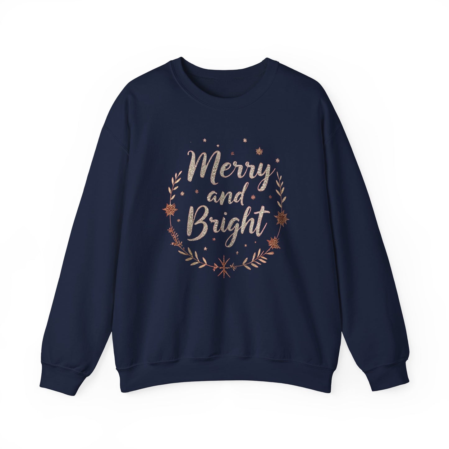 Merry and Bright Crewneck Sweatshirt — Holiday Christmas Sweatshirt