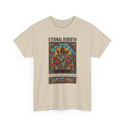 Eternal Rebirth Tee — Floral Mandala Stag Graphic T-Shirt