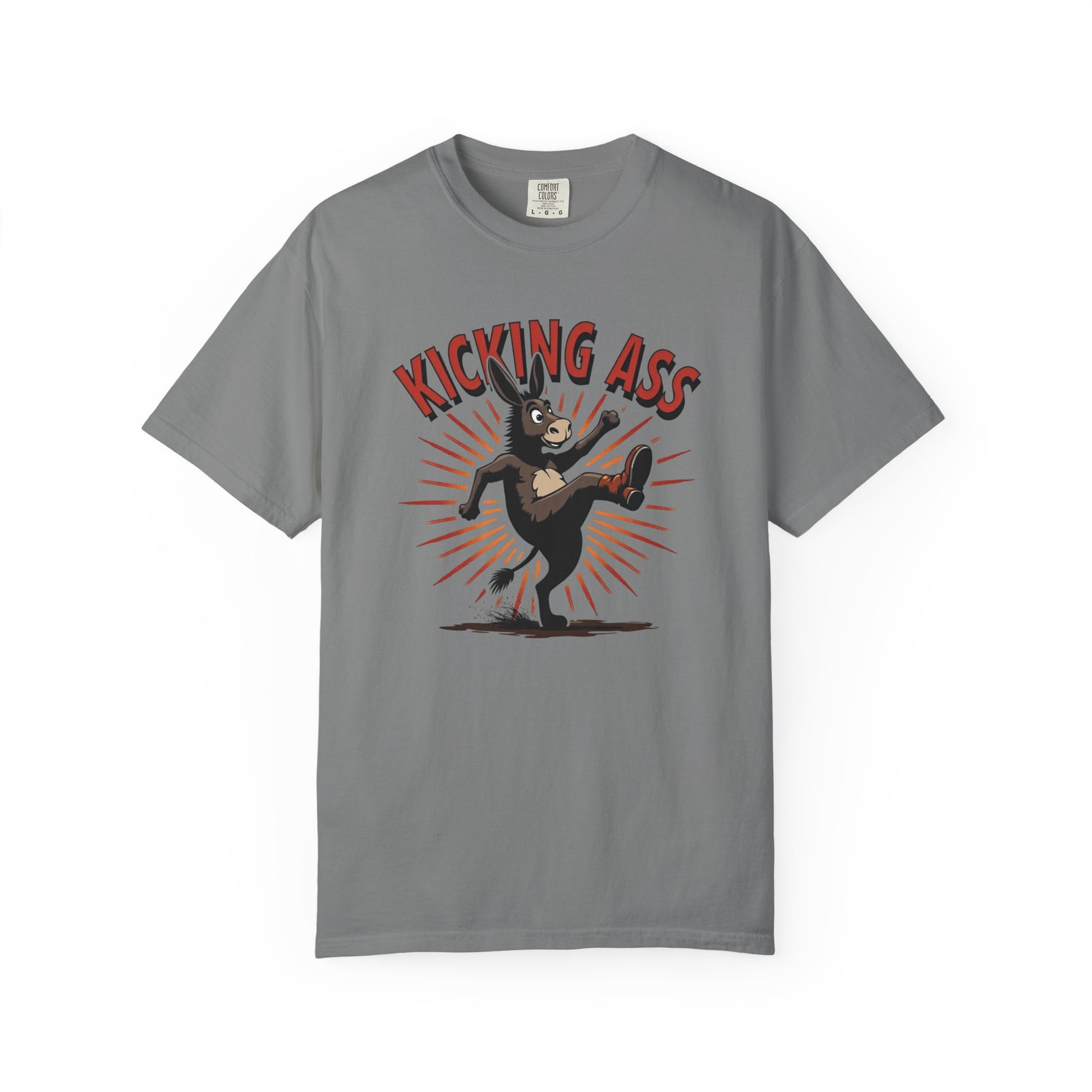 Kicking Donkey, Unisex T-Shirt | Funny Graphic Tee, Casual Wear, Humor Gift, Birthday Surprise, Motivational Apparel - Psychonaut Swag