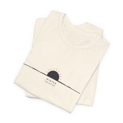 Sunrise Minimalist Tee — "Winter Solstice" Graphic T-Shirt