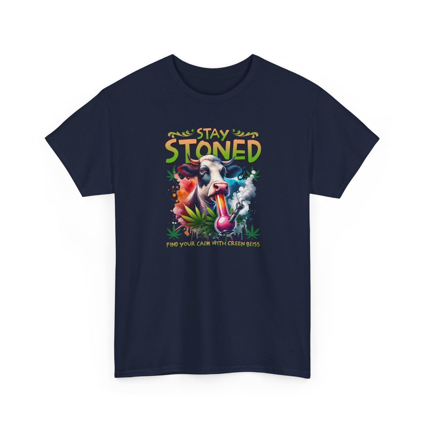 Stay Stoned Cow T-Shirt – Funny Cannabis Graphic Tee