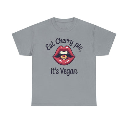 Vegan Cherry Pie Graphic Tee for Food Lovers - Psychonaut Swag