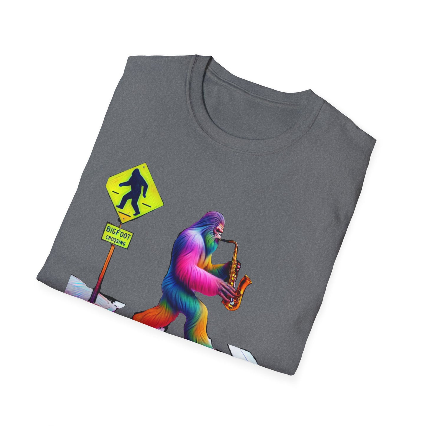 Sax-Squatch, Unisex Softstyle T-Shirt