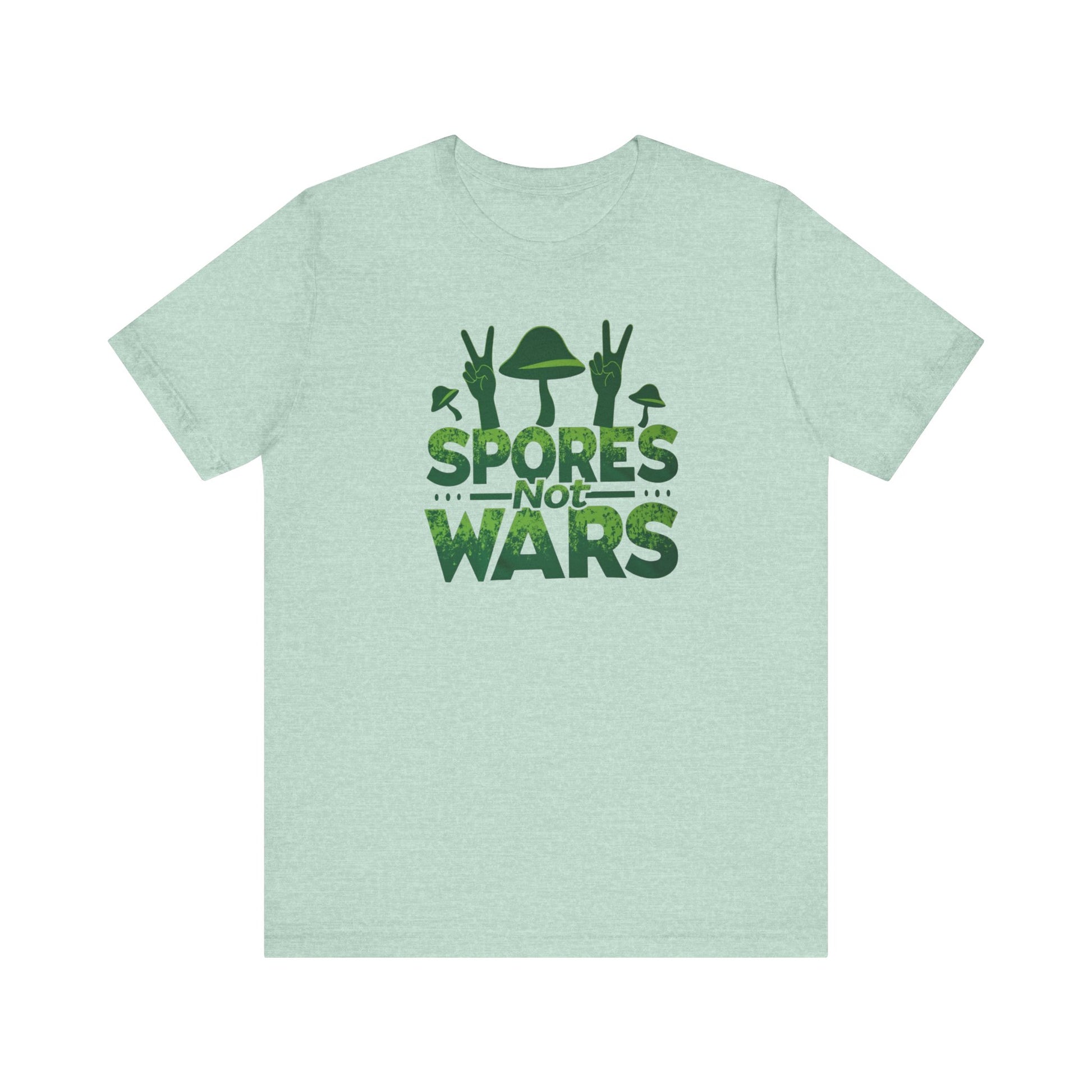 Spores Not Wars - Eco-Friendly Statement Shirt, Casual Wear, Gift for Nature Lovers, Unique Graphic Tee, Sustainable Fashion - Psychonaut Swag