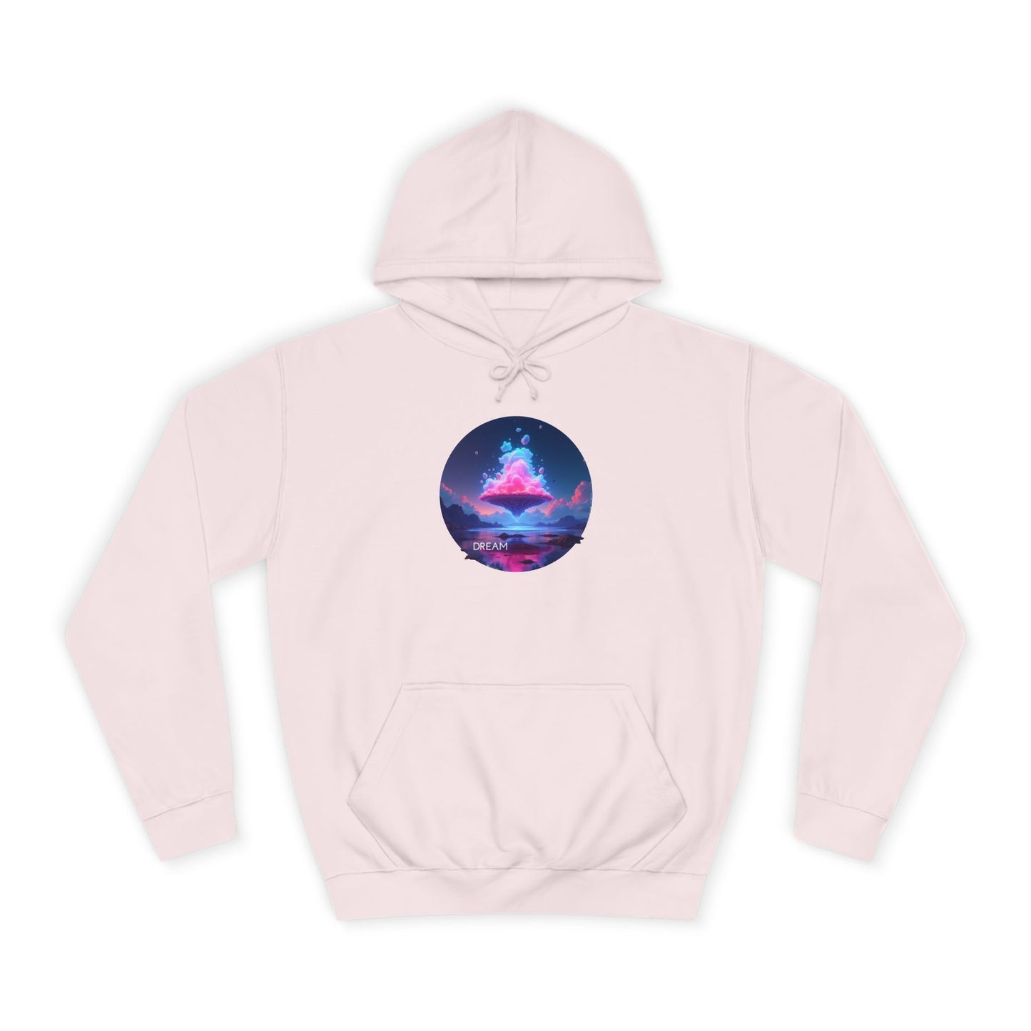 Hoodie — Neon Vaporwave Mountain Graphic Pullover