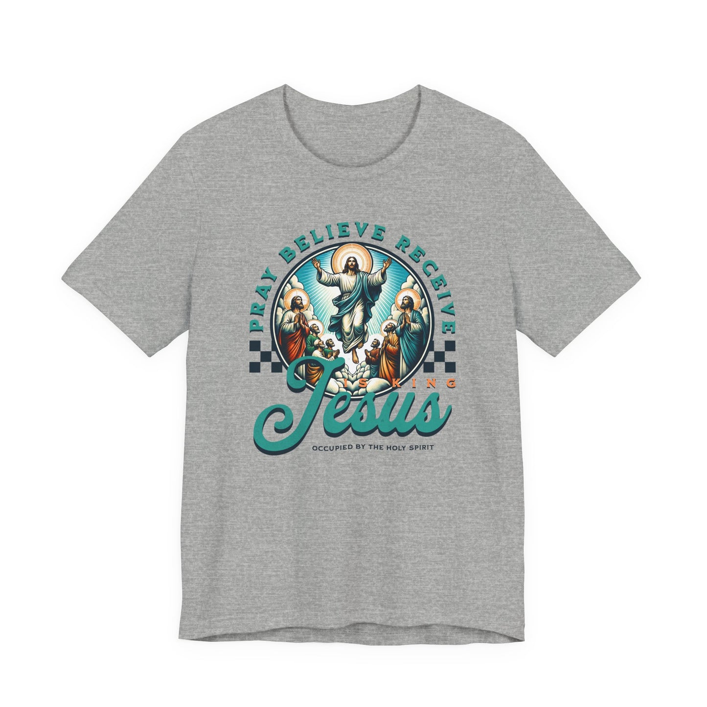 Jesus Prayer Tee — "Pray Believe Receive" Christian Graphic T-Shirt