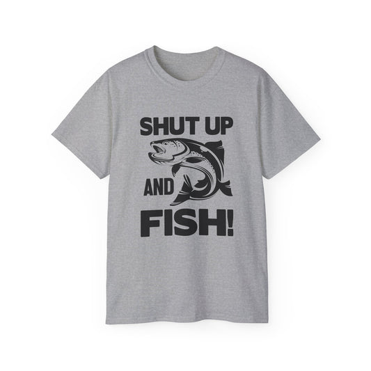 Quiet While Fishing, Unisex Ultra Cotton Tee