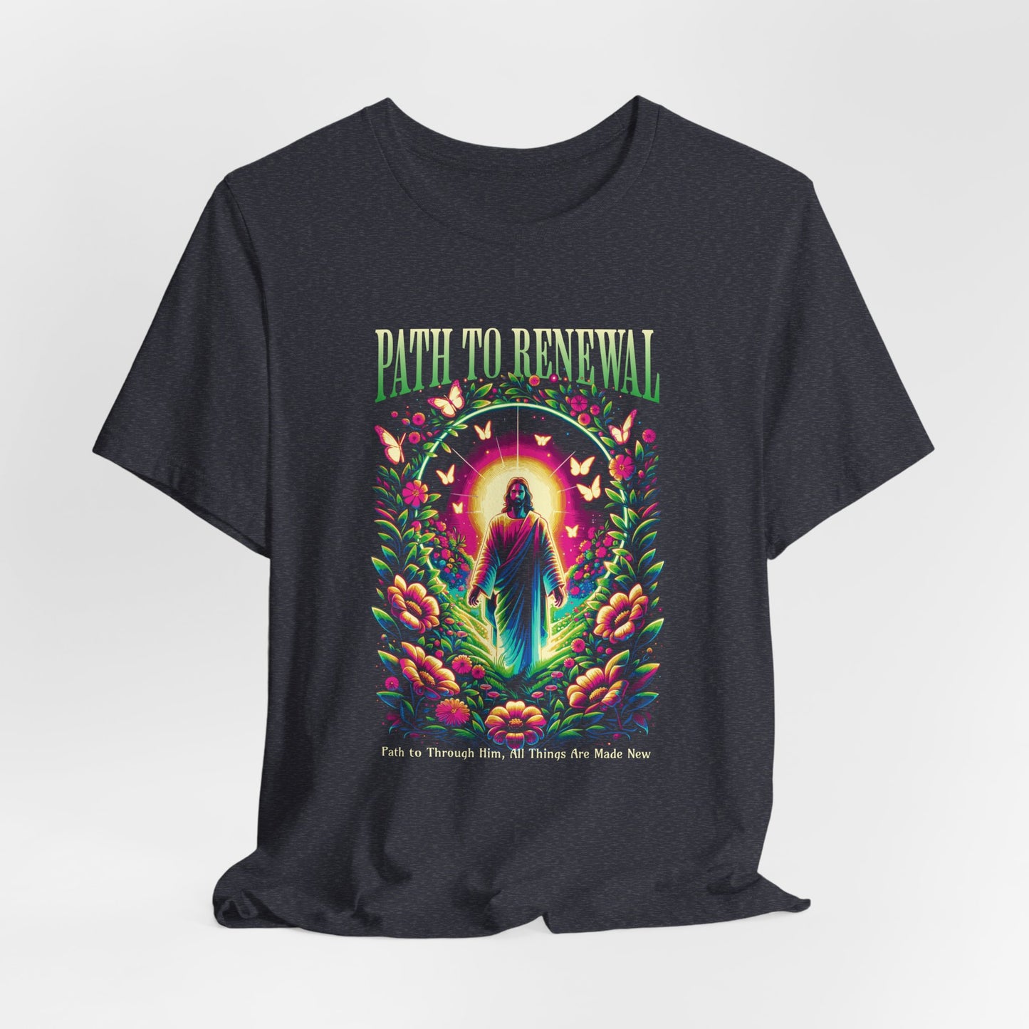 Path to Renewal T-Shirt — Spiritual Jesus Graphic Tee ("Path to Renewal")