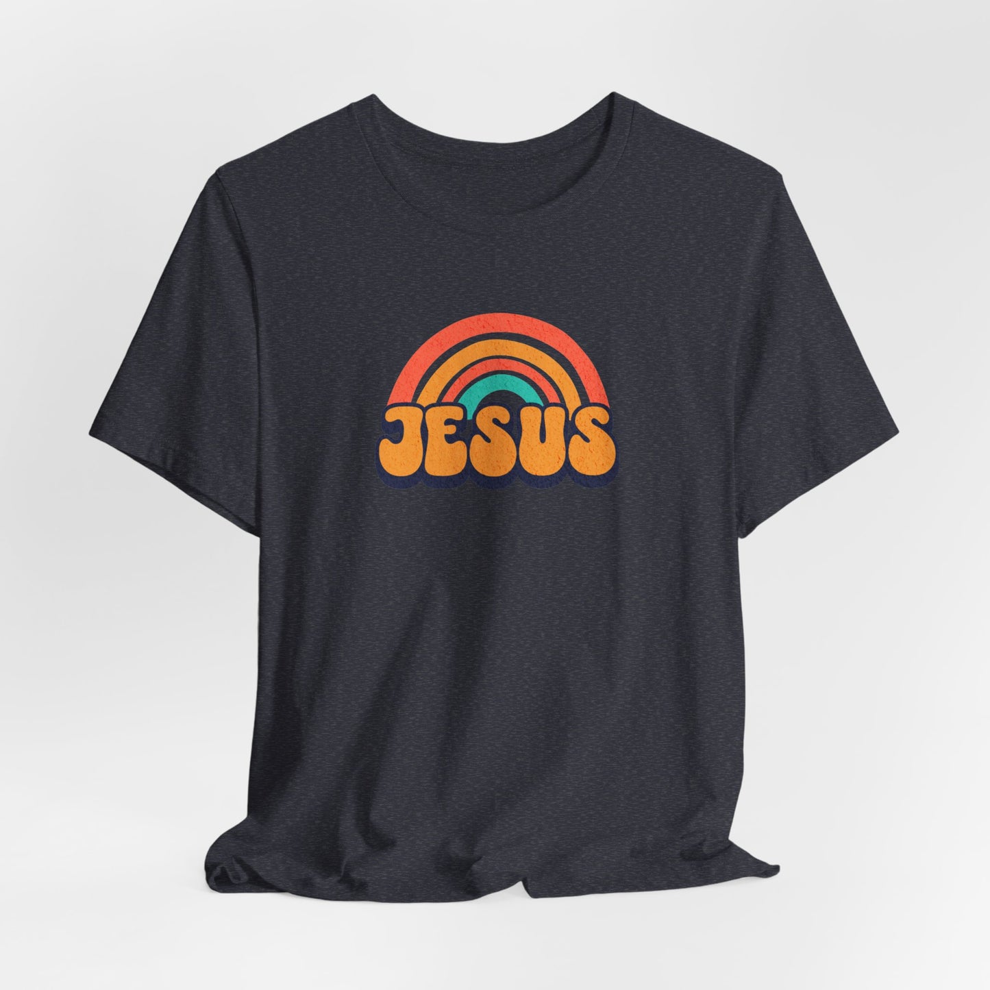 Jesus Rainbow T-Shirt — Retro Christian Faith Tee