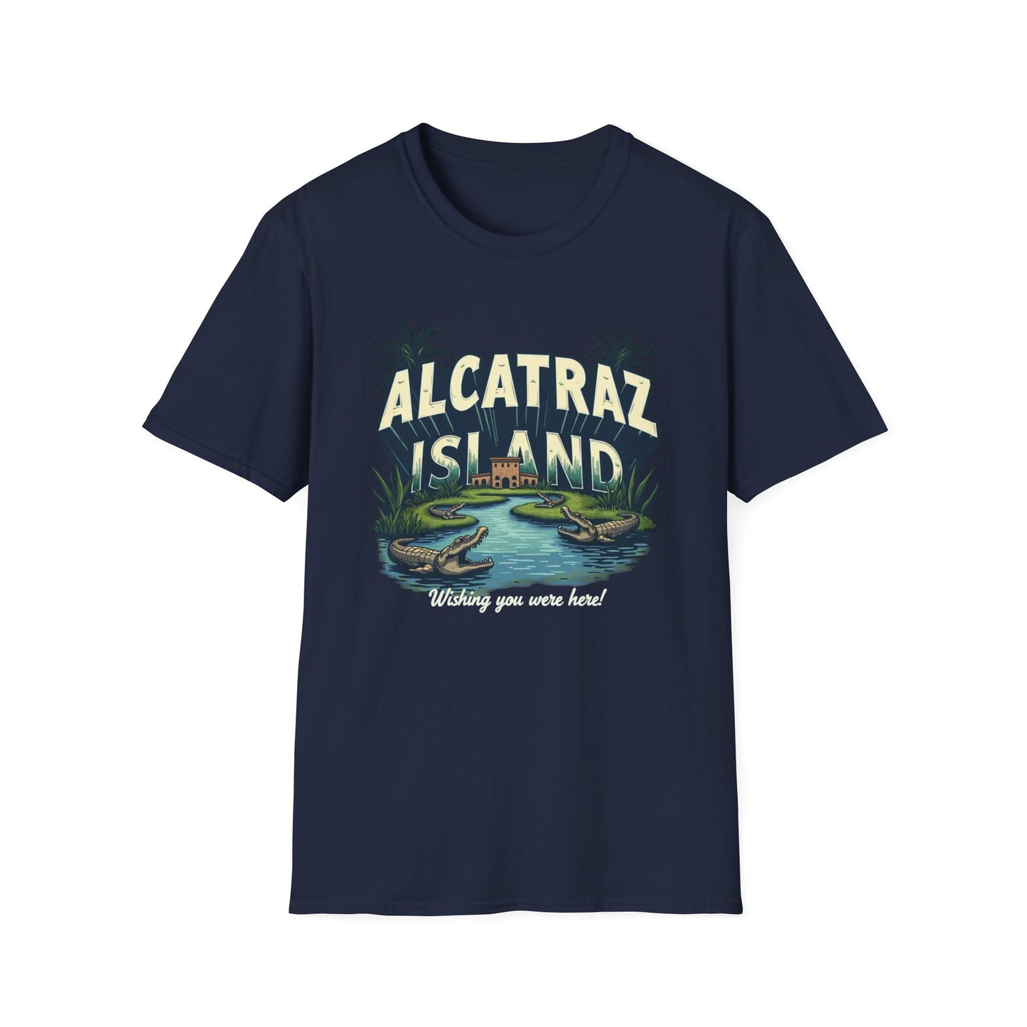 Alcatraz Island Vintage Travel T-Shirt — "Wishing You Were Here"