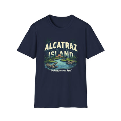 Alcatraz Island Vintage Travel T-Shirt — "Wishing You Were Here"