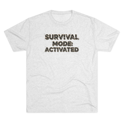 Survival Mode Activated T-Shirt — Camo Text Graphic Tee