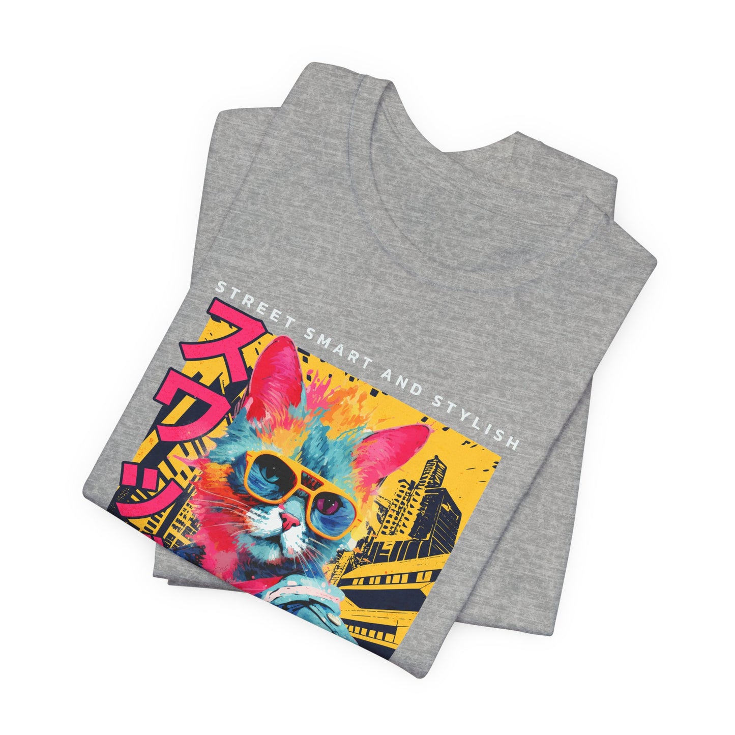 Street Style Cat T-Shirt — Bold Graphic Cat Tee