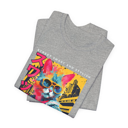 Street Style Cat T-Shirt — Bold Graphic Cat Tee
