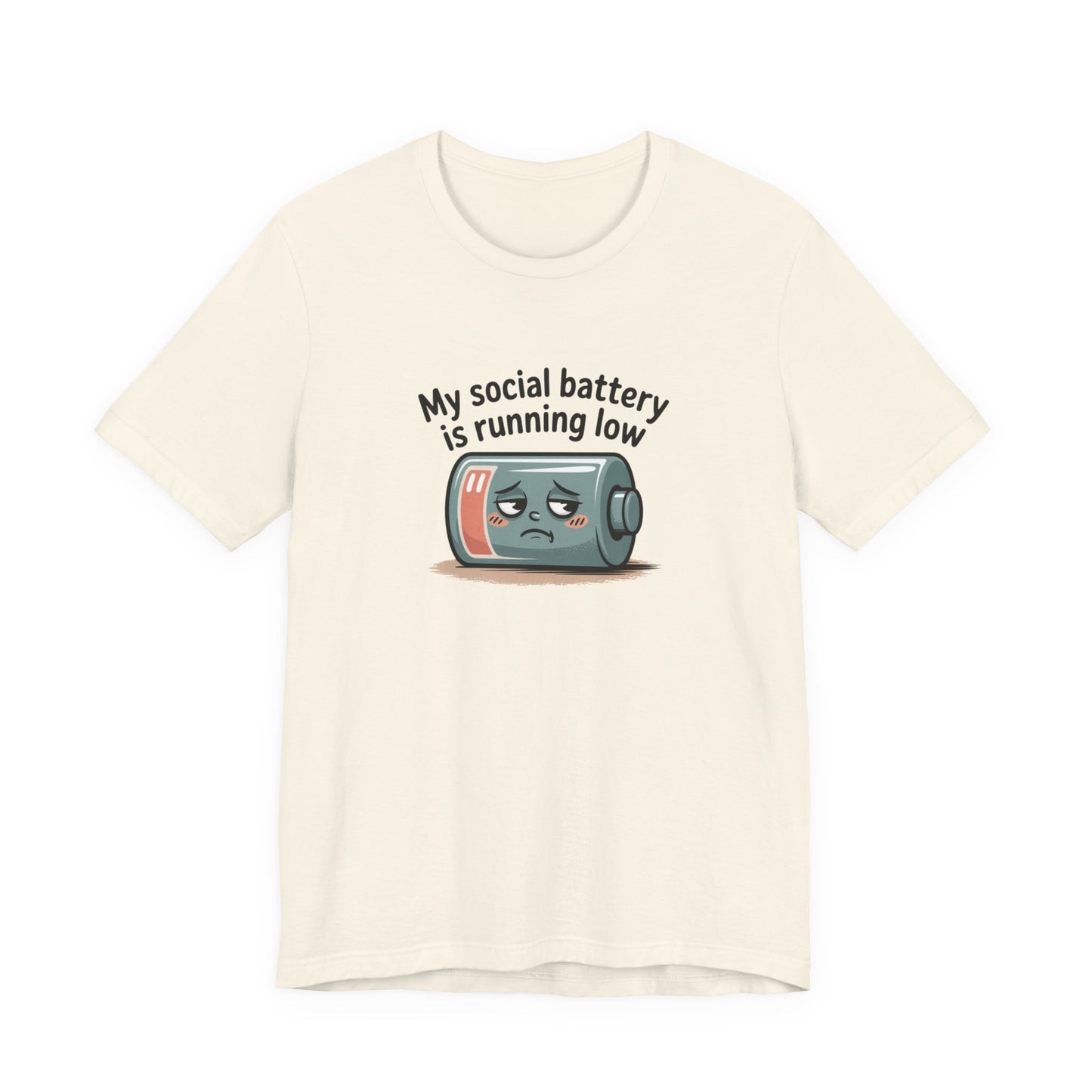 My Social Battery Is Running Low T-Shirt — Funny Introvert Graphic Tee
