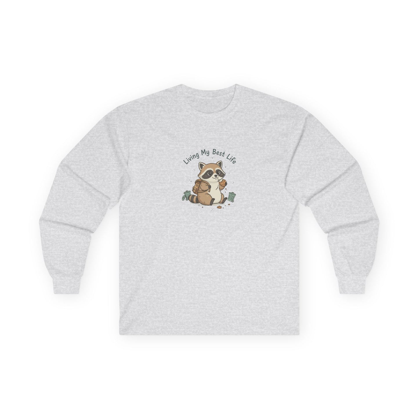 Raccoon, Best life, Long Sleeve Tee