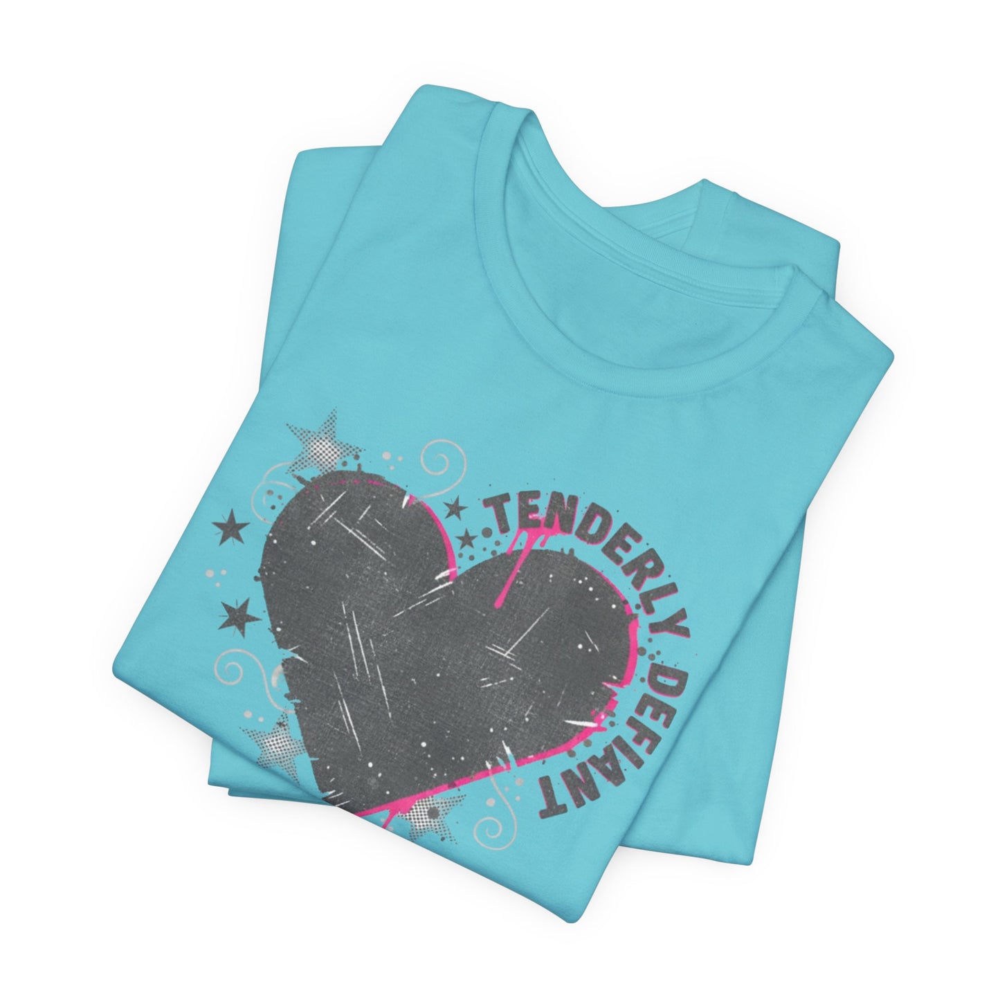 Tenderly DeFallen Heart Tee — Grunge Heart Graphic T-Shirt