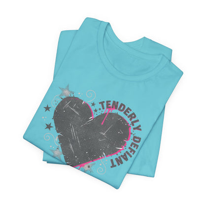Tenderly DeFallen Heart Tee — Grunge Heart Graphic T-Shirt