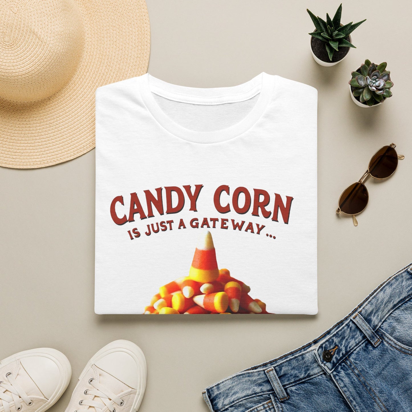 Candy Corn Is Just a Gateway T-Shirt — Funny Halloween Candy Tee