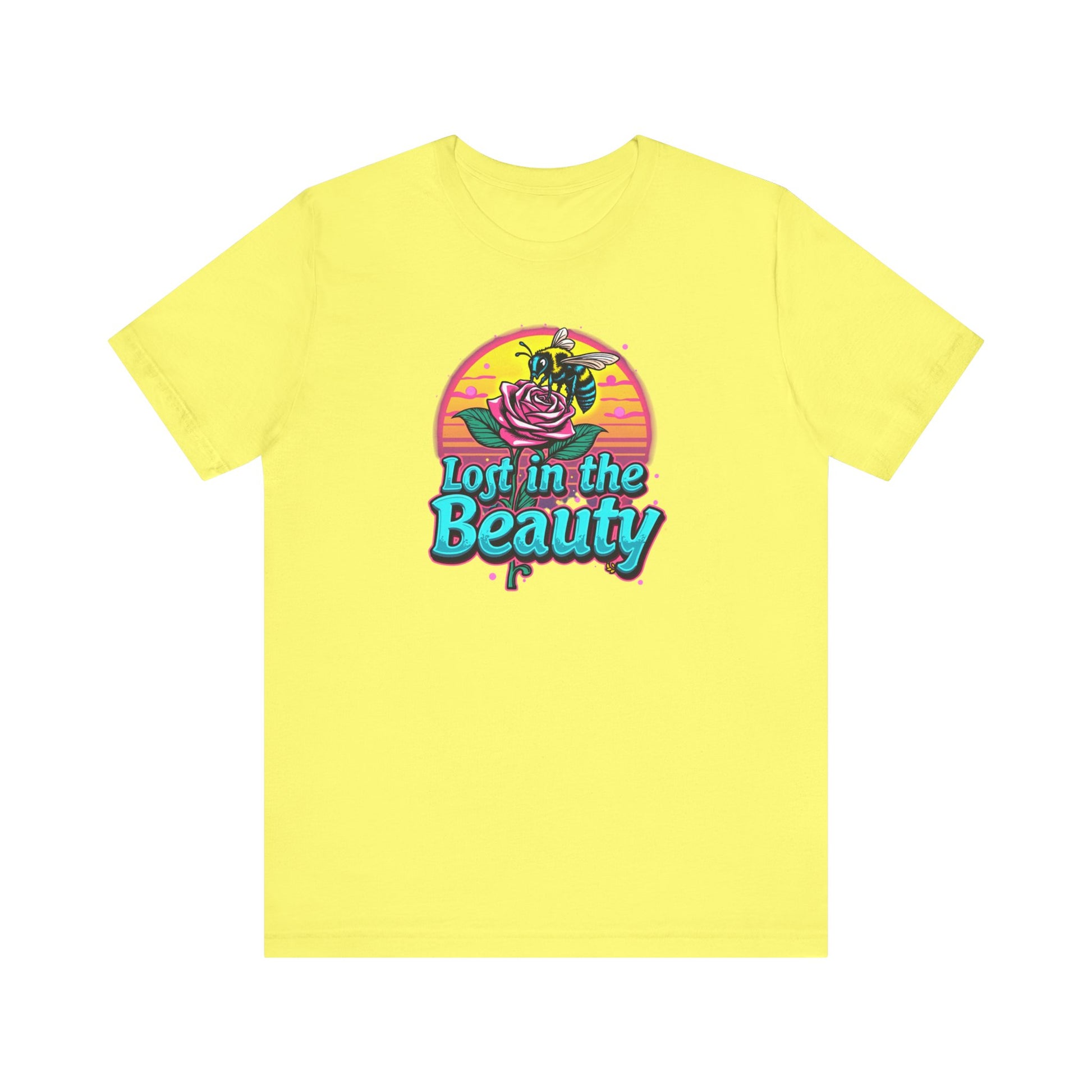 Lost in the Beauty Unisex Tee - Floral Graphic Short Sleeve Shirt - Psychonaut Swag