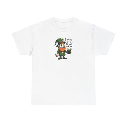 St. Patrick’s Day Leprechaun T‑Shirt — “I Always Get A Little Pat With Me” Funny Irish Tee