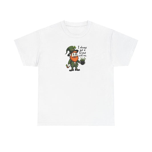 St. Patrick’s Day Leprechaun T‑Shirt — “I Always Get A Little Pat With Me” Funny Irish Tee