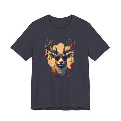 Rudolph the Party Animal, Unisex Jersey Short Sleeve Tee
