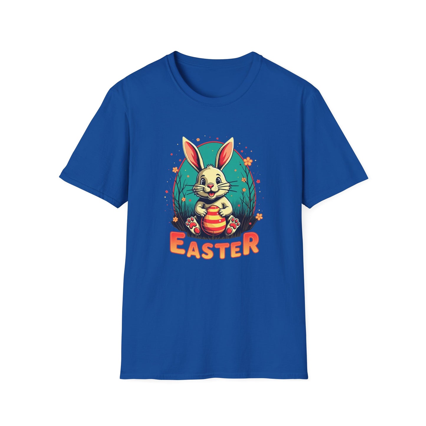 Easter Bunny Graphic T-Shirt – Cute Bunny Holding Easter Egg