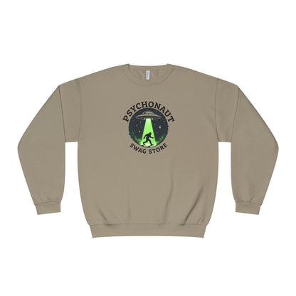 Psychonaut Swag Crewneck Sweatshirt – UFO Abduction Graphic Pullover