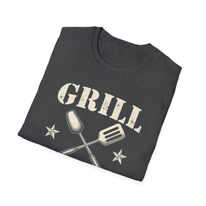 Grill Sergeant T-Shirt, Unisex Softstyle Tee, BBQ Gift, Father's Day Shirt, Grilling Apparel - Psychonaut Swag