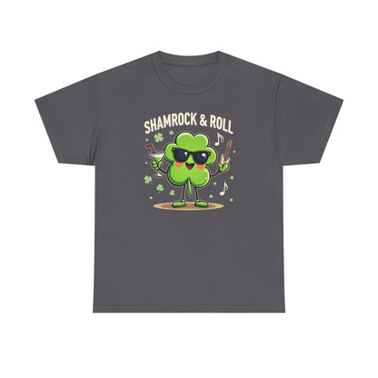 Shamrock & Roll T‑Shirt — St. Patrick’s Day Lucky Clover Graphic Tee