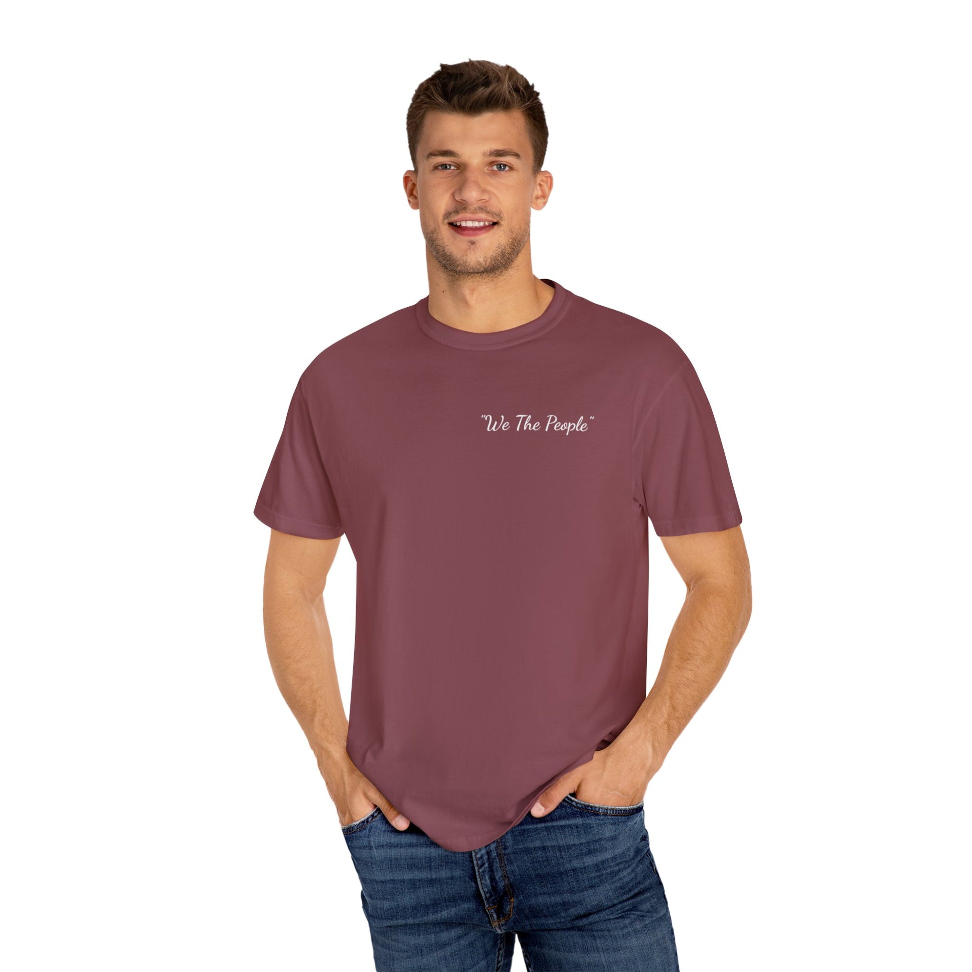 We the People/flag,  Unisex Garment-Dyed T-shirt - Psychonaut Swag