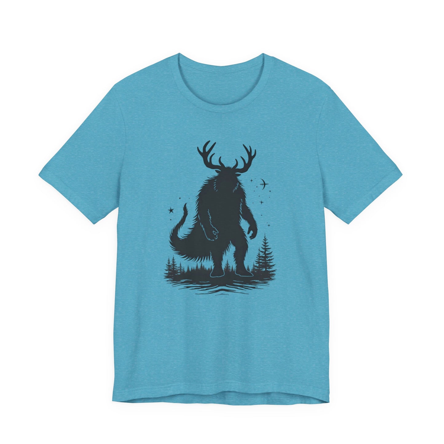 Krampus Squatch T-Shirt — Deer-Antlered Sasquatch Graphic Tee