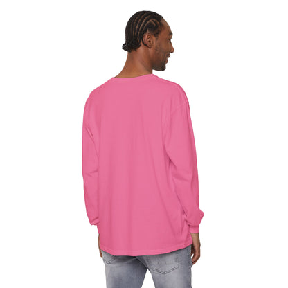 Sunset Dolphin Unisex Garment-dyed Long Sleeve T-Shirt - Psychonaut Swag