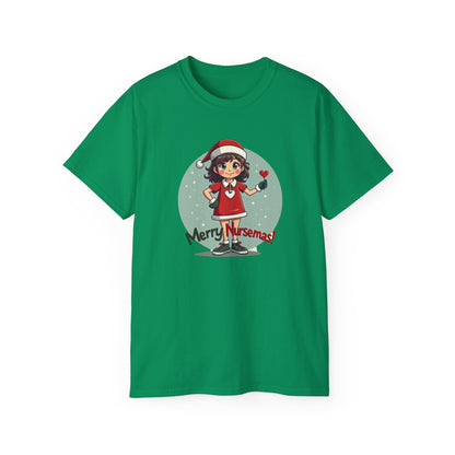 Nurse Christmas Tee — "Merry Nursemas!" Holiday Nurse T-Shirt