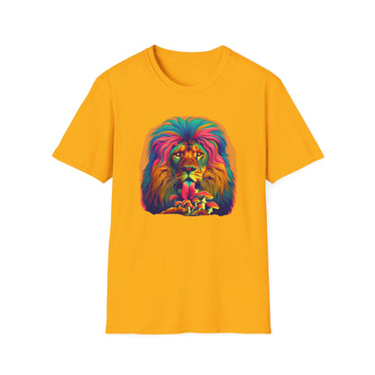 Lion Lick, Mushroom tee, Unisex T-Shirt - Psychonaut Swag
