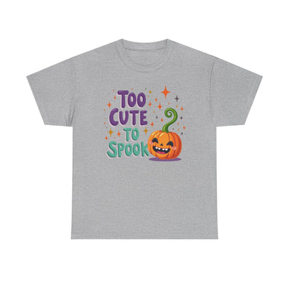 Too Cute to Spook Pumpkin T-Shirt — Cute Halloween Graphic Tee