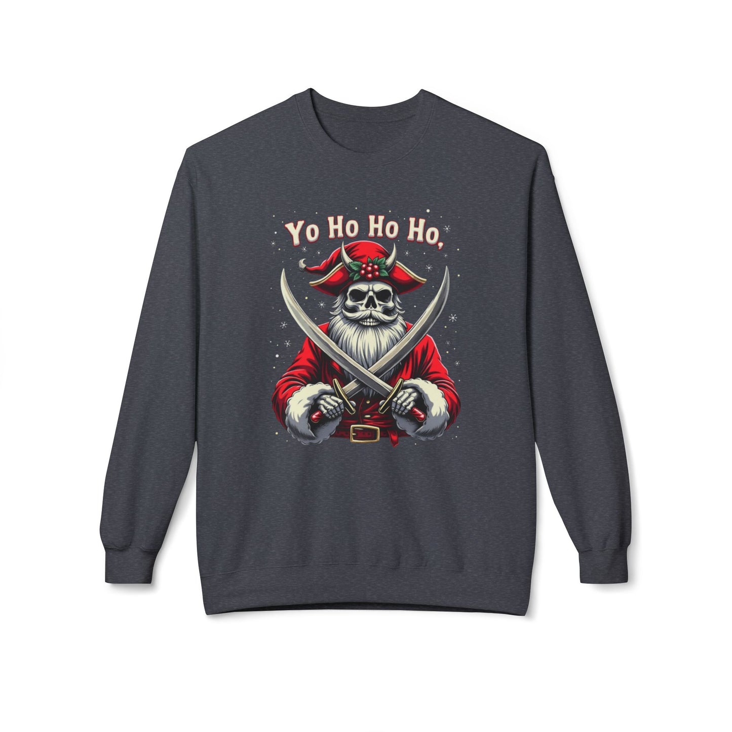 Pirate Christmas, Shiver Season, Unisex Midweight Softstyle Fleece Crewneck Sweatshirt