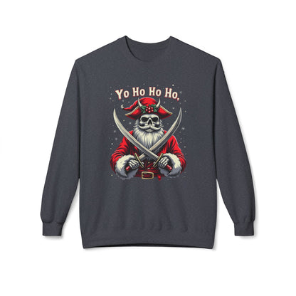 Pirate Christmas, Shiver Season, Unisex Midweight Softstyle Fleece Crewneck Sweatshirt
