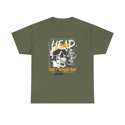 Head At War, skeleton Unisex Heavy Cotton Tee