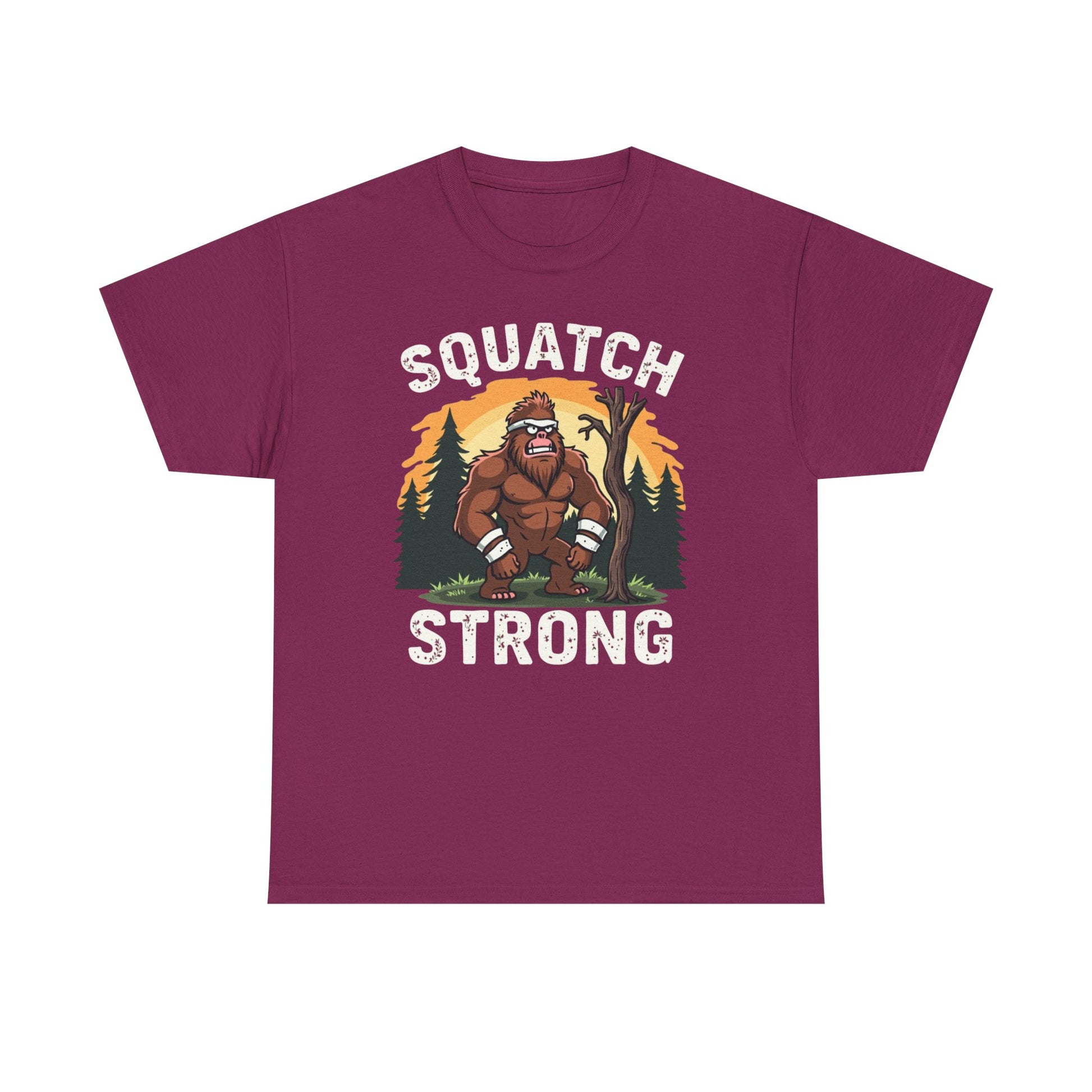 Squatch Strong Unisex Heavy Cotton Tee – Nature Graphic T-Shirt - Psychonaut Swag