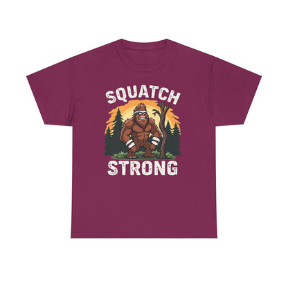 Squatch Strong Unisex Heavy Cotton Tee – Nature Graphic T-Shirt - Psychonaut Swag