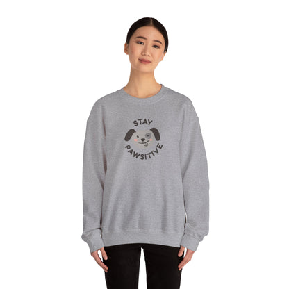 Stay Pawsitive Unisex Heavy Blend™ Crewneck Sweatshirt - Psychonaut Swag