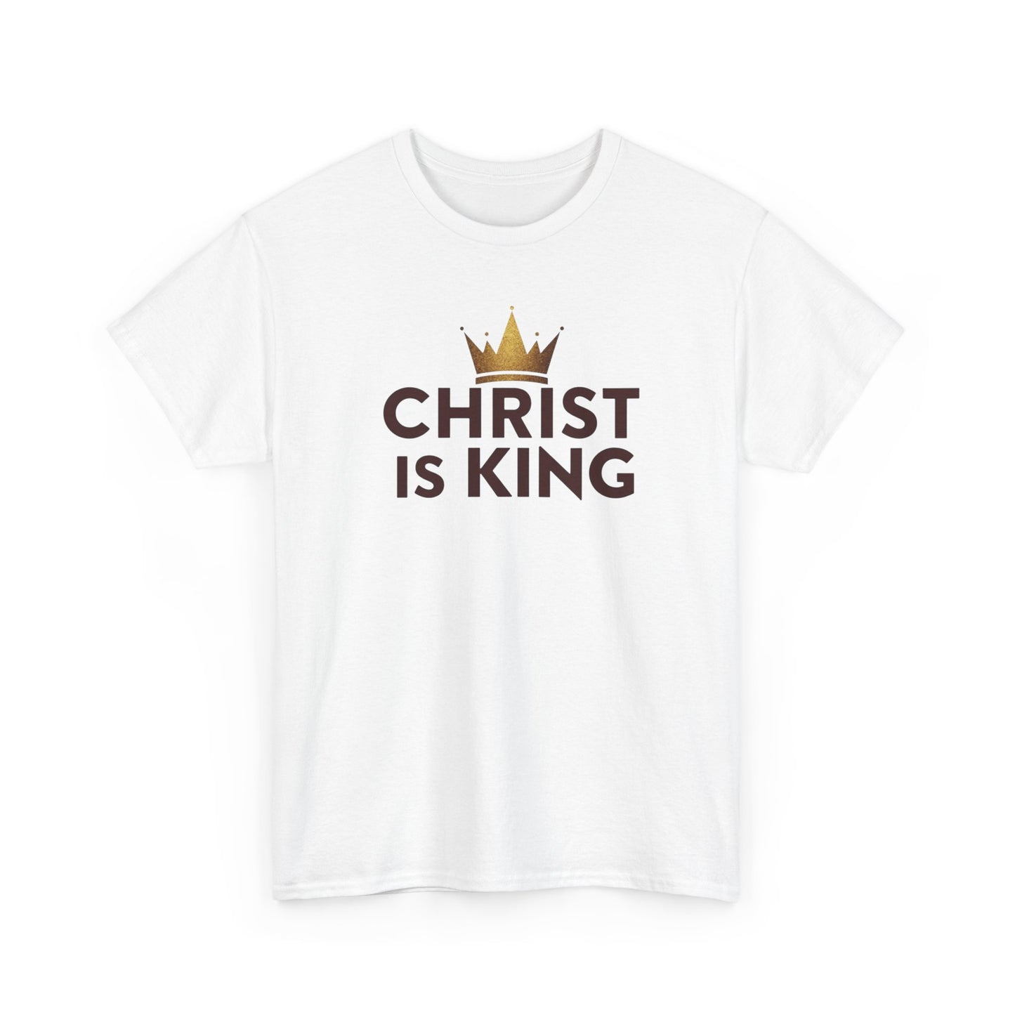 Christ Is King T-Shirt — Christian Faith Tee with Crown Graphic