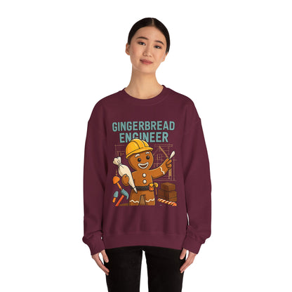 Gingerbread Engineer Sweatshirt — Cute Holiday Builder Graphic Crewneck