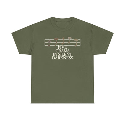 Vintage Music Tee — "Five Grams in Silent Darkness" Graphic Shirt